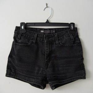Black Levi High Waisted Shorts